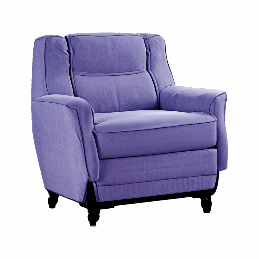 Cammi Blue Leather Armchair - Image 5