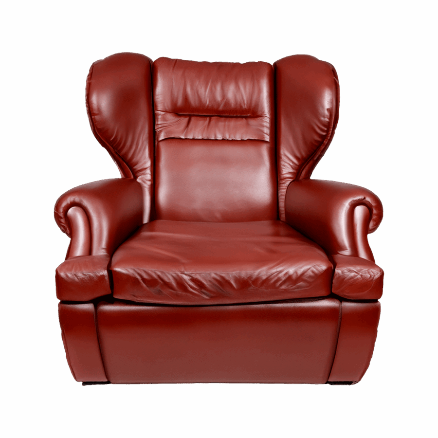 Cammi Blue Leather Armchair - Image 2